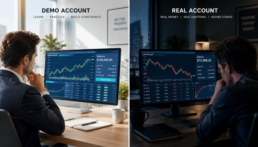 comparaison compte démo et compte réel comparaison compte démo et compte réel